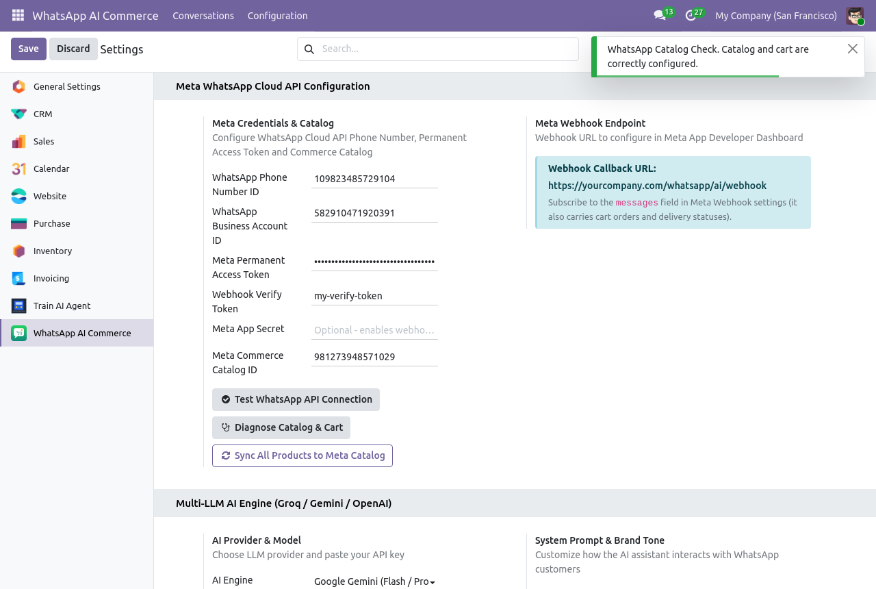 Diagnose Catalog and Cart results in Odoo